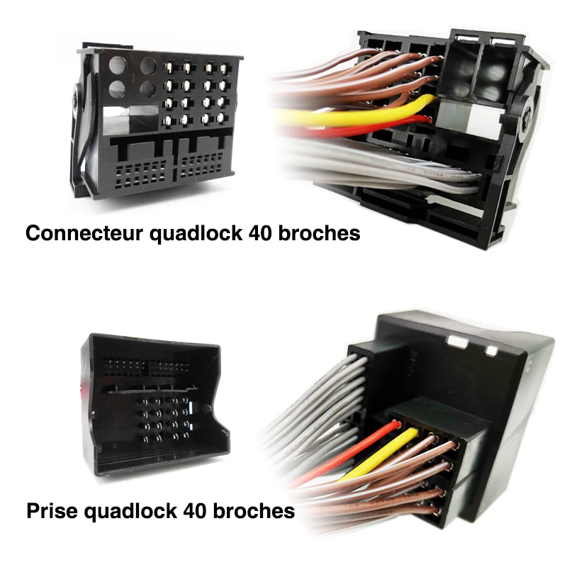 Adaptateur Connecteur 16 Broches Vers Quadlock Pour Peugeot/Citroën - 408, 308, C3, C4, C5...