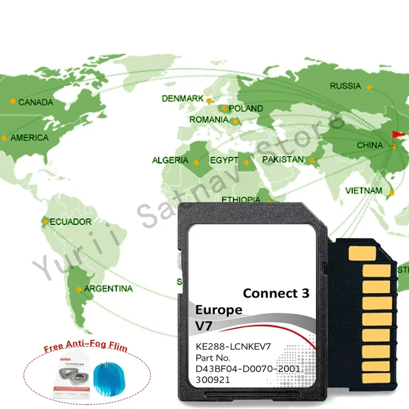 닛산 Connect 3 V7 2022 Sat Nav Map LCN3 SD 카드 Juke Q..