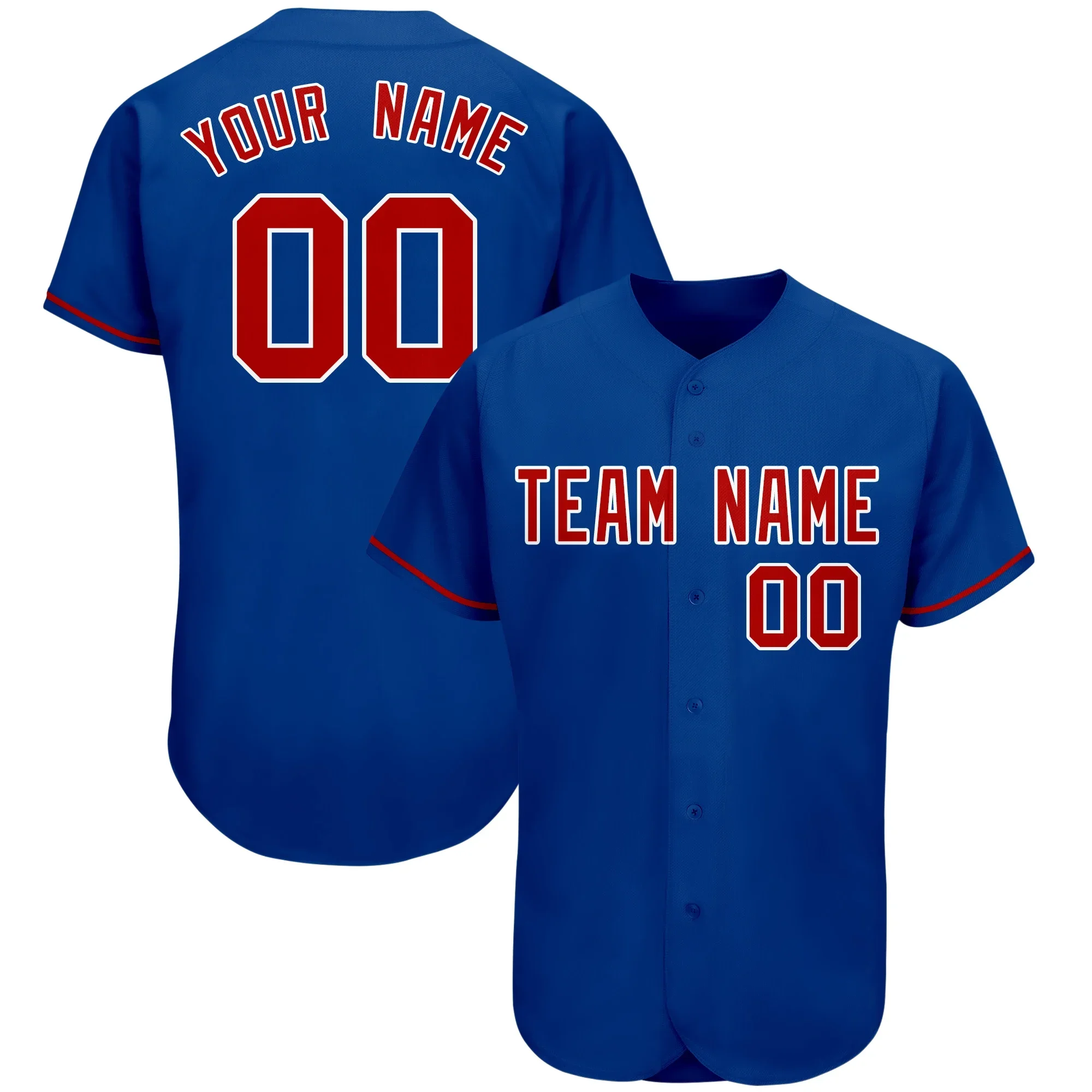 thumbnail image 1 of Camiseta de béisbol bordada personalizada barata para hombres/mujeres/jóvenes, diseño de camisetas de juego de softbol con cuello en V y nombre y número del equipo, 1 of 5