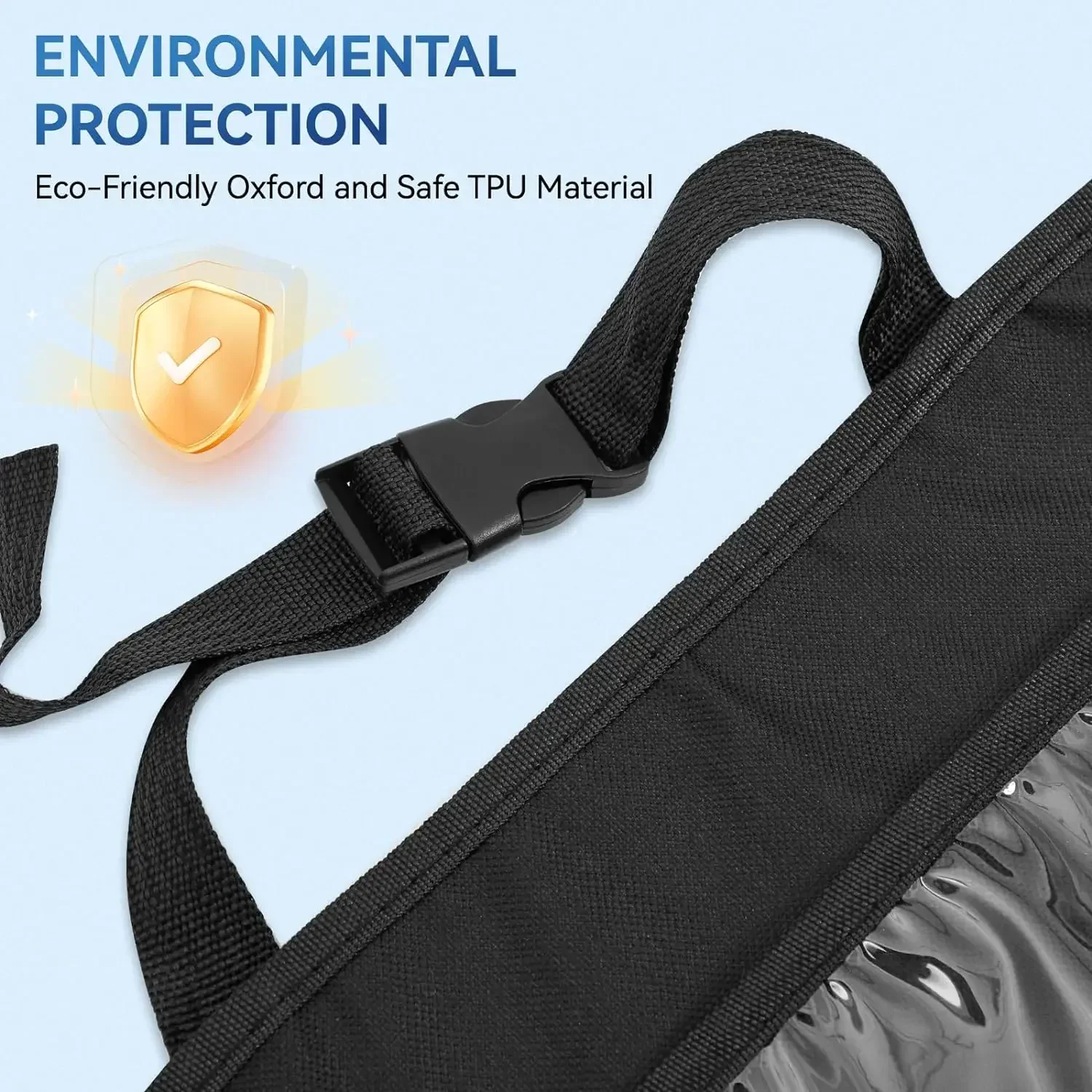 Borsa portaoggetti di grande capacità, archiviazione classificata, portatile e pratica, borsa multifunzionale per schienale di seggiolino auto montata su veicolo - immagine 4