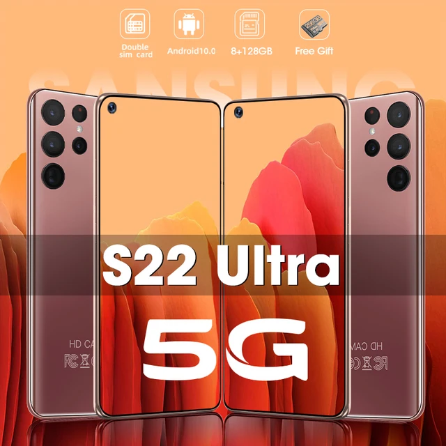 Global Version S22 Ultra Smartphone Android 7.3 inch 8GB 128GB 6800mAh 24+48MP Mobile Phones 5G Network Unlocked Cell phone 2