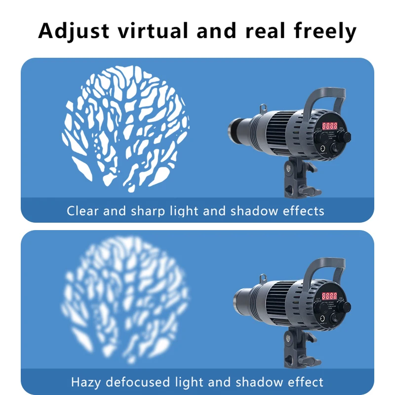 YONGEER ZX50 COB 스포트라이트(보웬스 마운트 광학 스누트 키트 포함) 스튜디오 사진 및 비디오 조명용