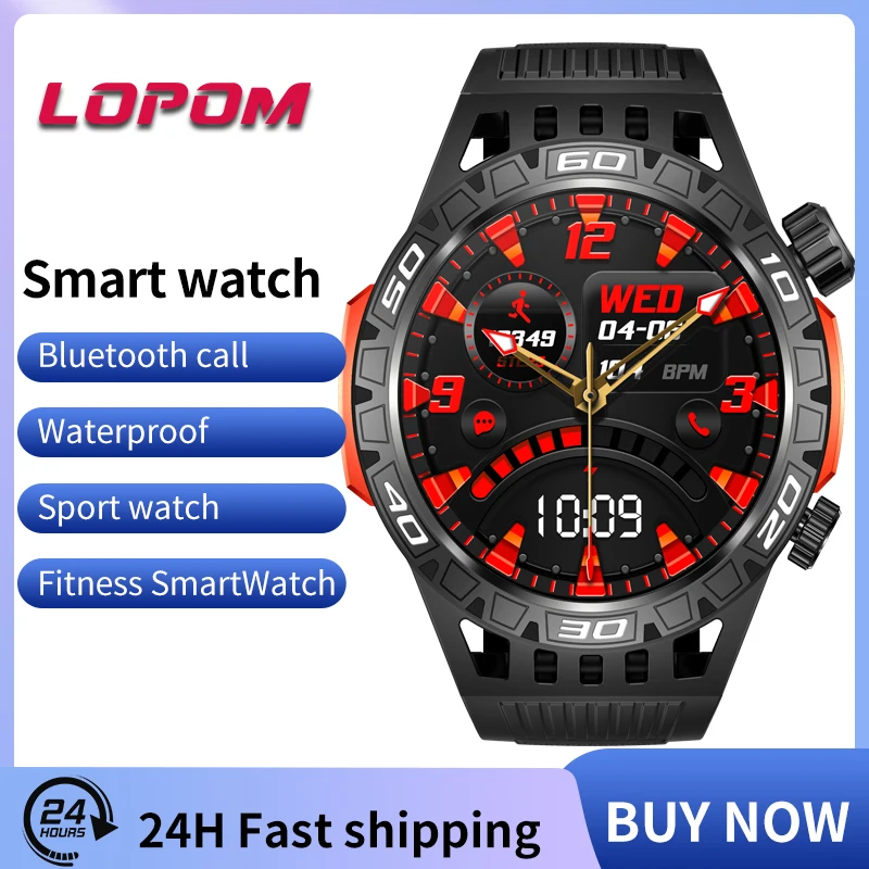 

LOPOM Smart Watch Men Sports Bluetooth Call Smart Bracelet Health Monitor Smartwatch Women 2024 Waterproof HT22 Fitness Tracker