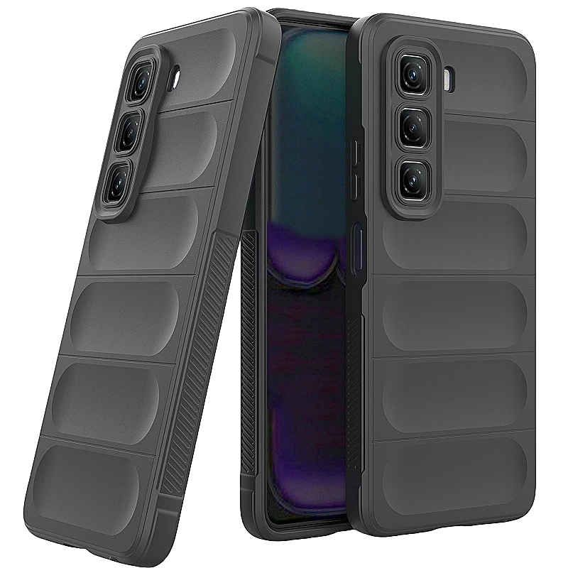 Luxury Soft Silicone Shockproof Bumper Phone Case with Lens Protection Back Cover