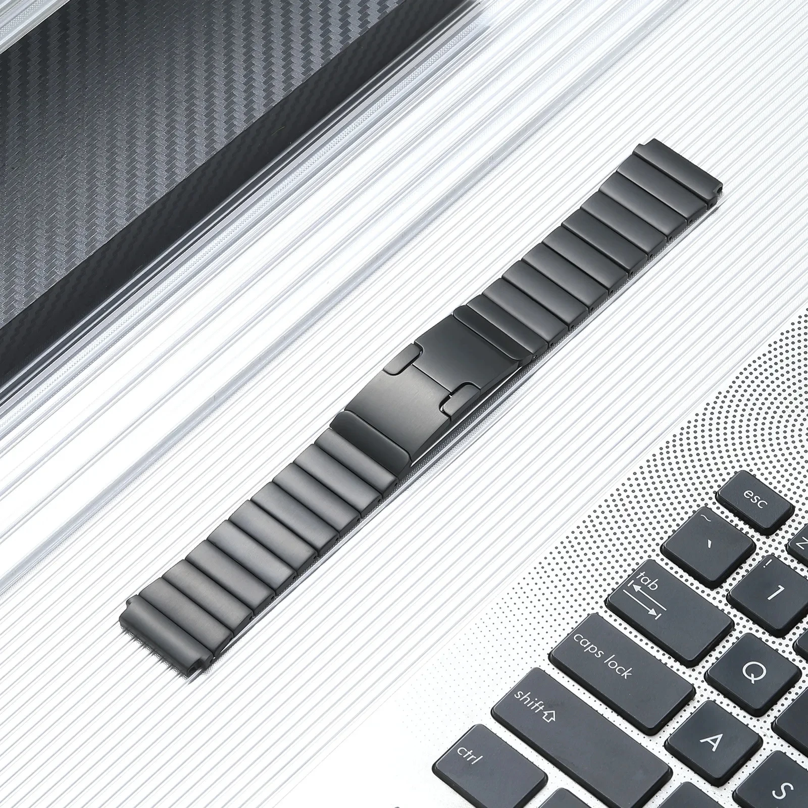 Stainless Steel 22mm Metal Watch Band Bracelet, Silver