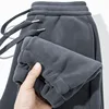 High-End Double-Sided Fce Men's Sweatpants Thi Warm Trousers for Autumn Winter Workwear Casual Loose Fit Youth Sle