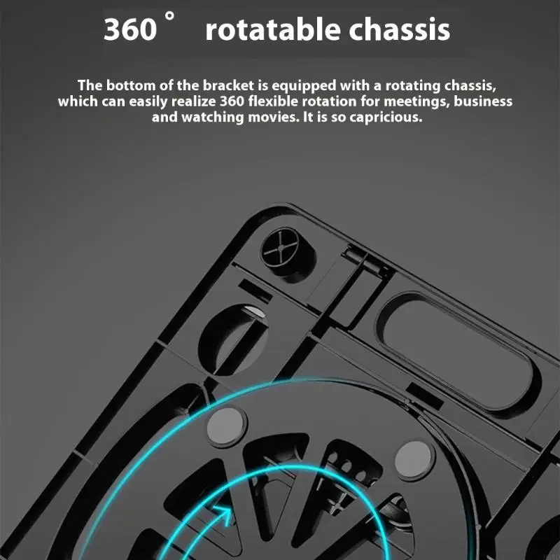Portable and Adjustable Laptop Stand with 360-Degree Rotating Base