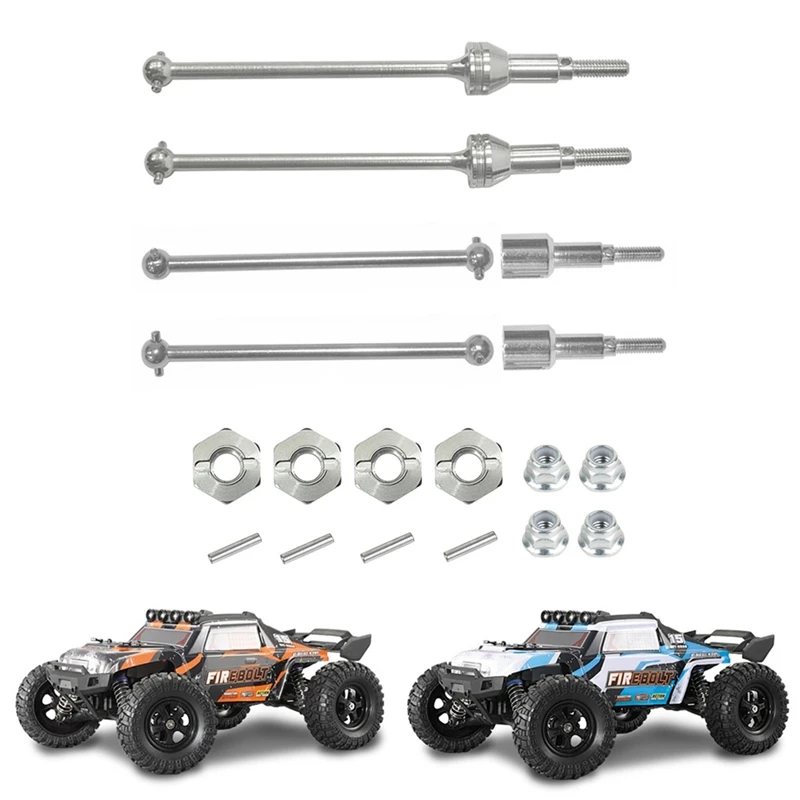 Metal Front And Rear Silver Drive Shaft With 12Mm Hex For HBX HAIBOXING 901 901A 903 903A 905 905A 1/12 RC Car Upgrade Parts