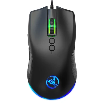 Wired Gaming Mouse 6400Dpi 7 Programmable Buttons Rgb Controllable Light Suitable For Mac, Laptop, Computer