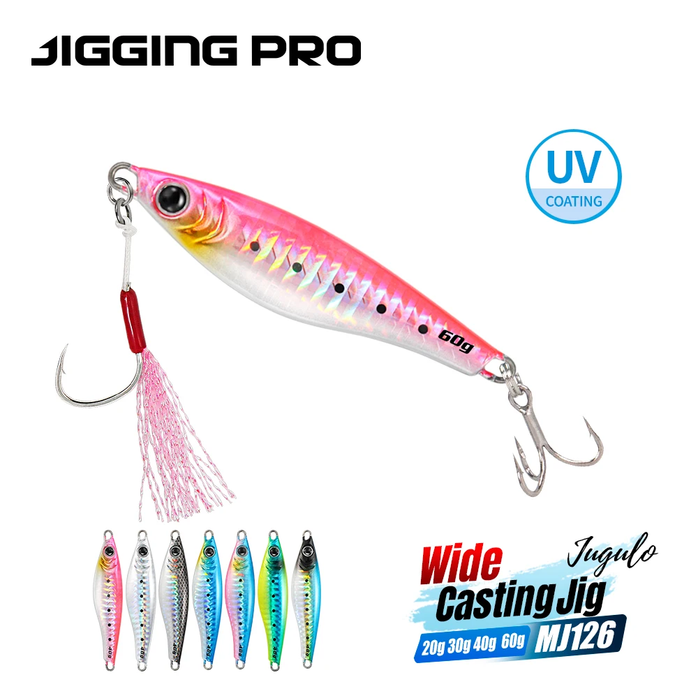 JIGGING PRO JUGULO Micro Wide Casting Metal Jig 20g 30g 40g 60g