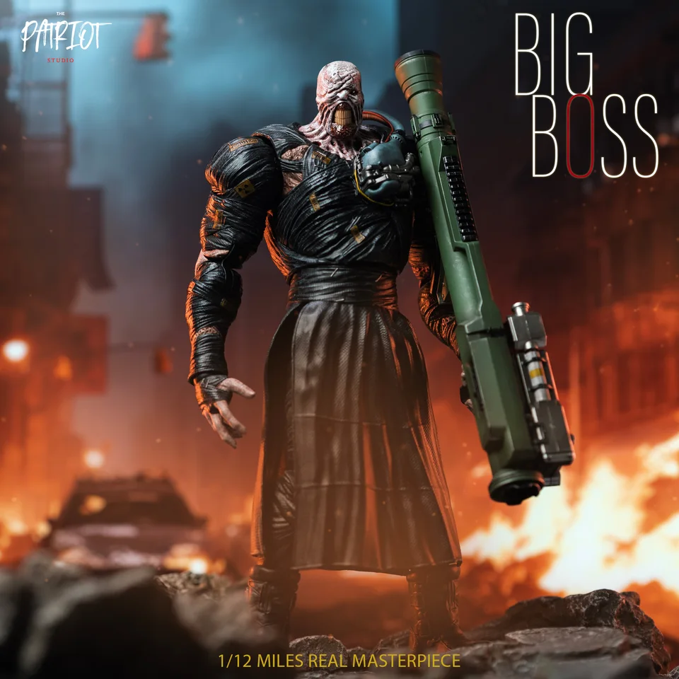 Em estoque genuíno patriot estúdio residente mal nemesis-t tipo/grande  chefe modelo 22cm pvc figura de ação decoração presente - AliExpress, image size:960x960