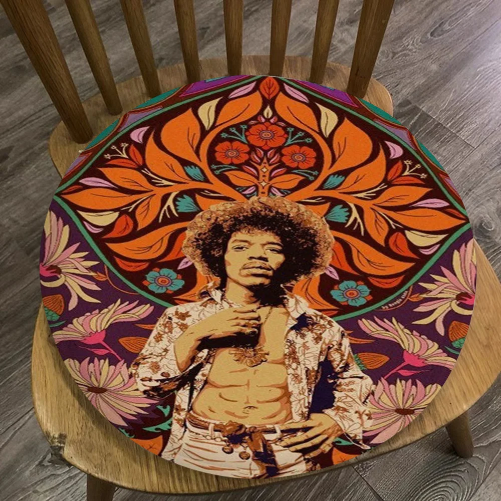 SINGER J-JIMI H-HENDRIX Cushion Mat Square Seat Cushion Office Dining Stool Pad Sponge Sofa Mat Non-Slip Seat Mat 4