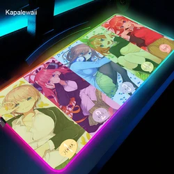 Jogo mousepad rgb o quintuplo quintessential led acessórios do jogo teclado do computador tapete almofada computador computador notebook gamer mesa esteira