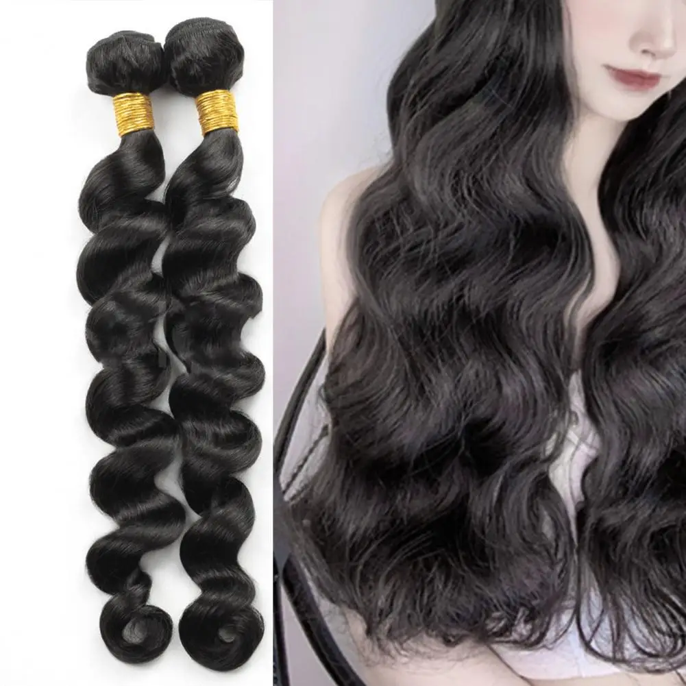 8-28 Inch Hair Bundle Curly Hair Extension Black Body Wave With Lace Closure Deep Wave Curly Combodian Female Accessories