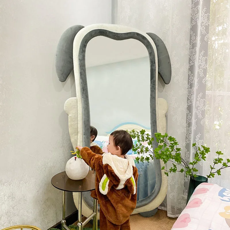 

Nordic Full Body Mirror Standing Aesthetic Irregular Long Luxury Large Memphis Mirror Creative Cute Espelho Interior Decoration