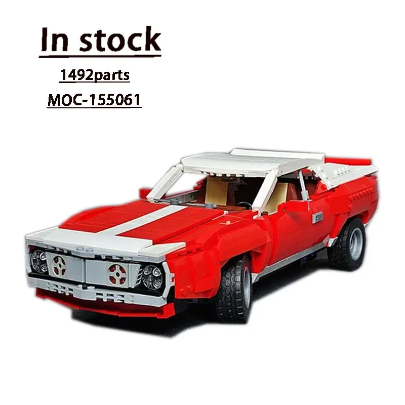 

MOC-155061Red New Supercar Assembly Stitching Building Block Model1492Building Block Parts Kids Birthday Building Blocks ToyGift