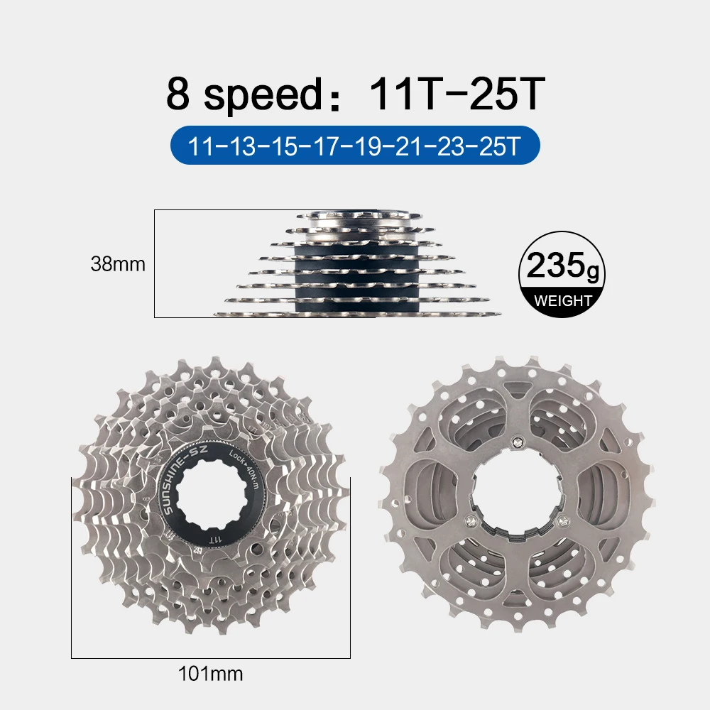 Sunshine Rennrad Kassette 8 9 10 11 12 Geschwindigkeit Fahrrad Kettenrad 25T 28T 30T 32T 34T 36T 11V K7 Geschwindigkeit Fahrrad Ratsche Radfahren Teile – Detail 10