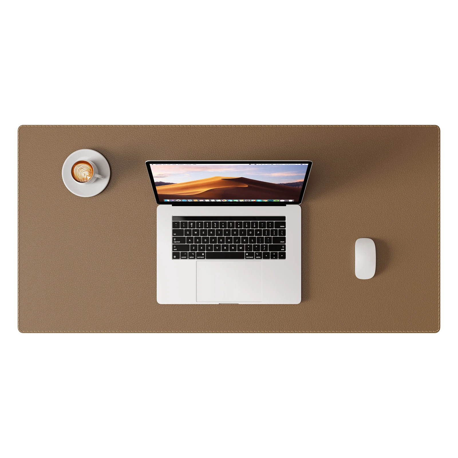 Premium PU Leather Desk Blotter: Non-Slip, Stitched Edges, Multi-Functional Desk Pad for Home, Office, or School