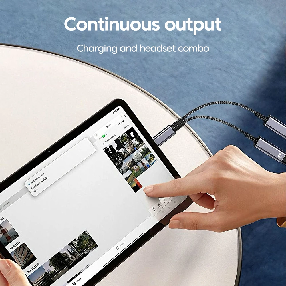 타입-C 듀얼 타입-C 헤드폰 잭 오디오 케이블 2 in 1 PD60W 고속 충전 OTG 어댑터 아이폰15 16 삼성 태블릿 노트북용