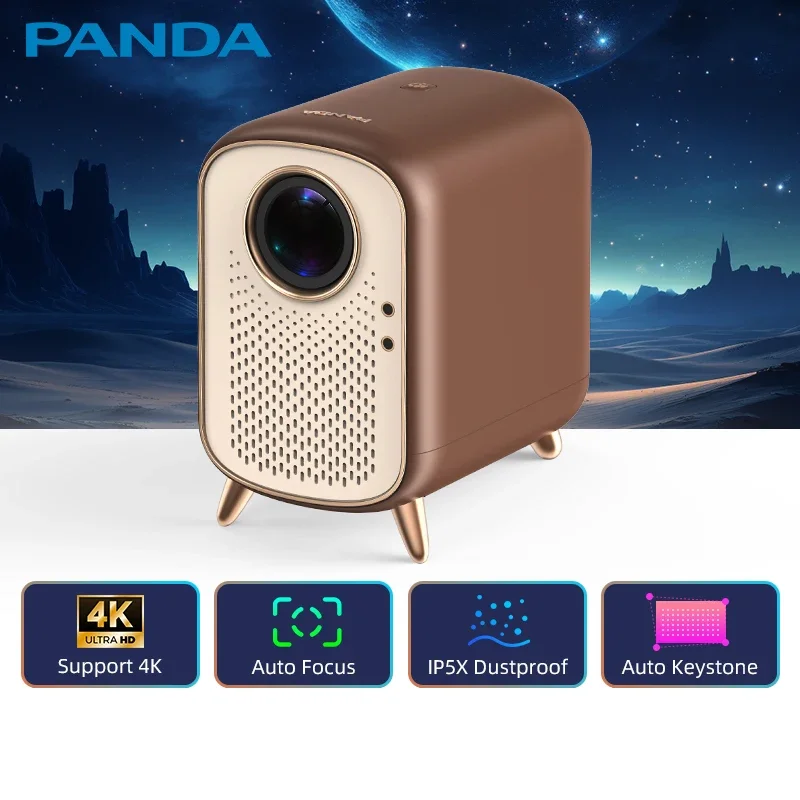 

PANDA Stella-A 4K Support Mini Portable Projector Auto Keystone Auto Focus Native 1080P Android Home Theater Excellent Sound