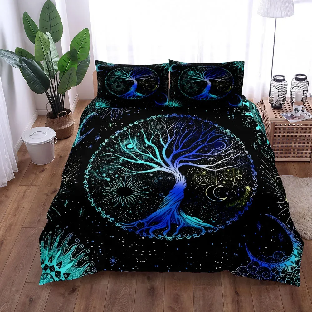 Yggdrasil Tree of Life Duvet Cover Set King Queen Double Twin Single Bed Linen Set