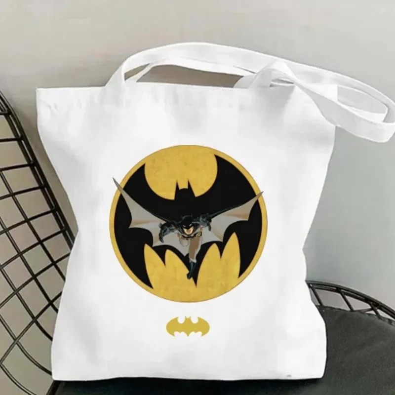Batman-Man Women Canvas Shoulder Bag Female Tote Handbag Large Capacity Shopping Bags Fashion Girls Handbags Reusable Purse Gift 2
