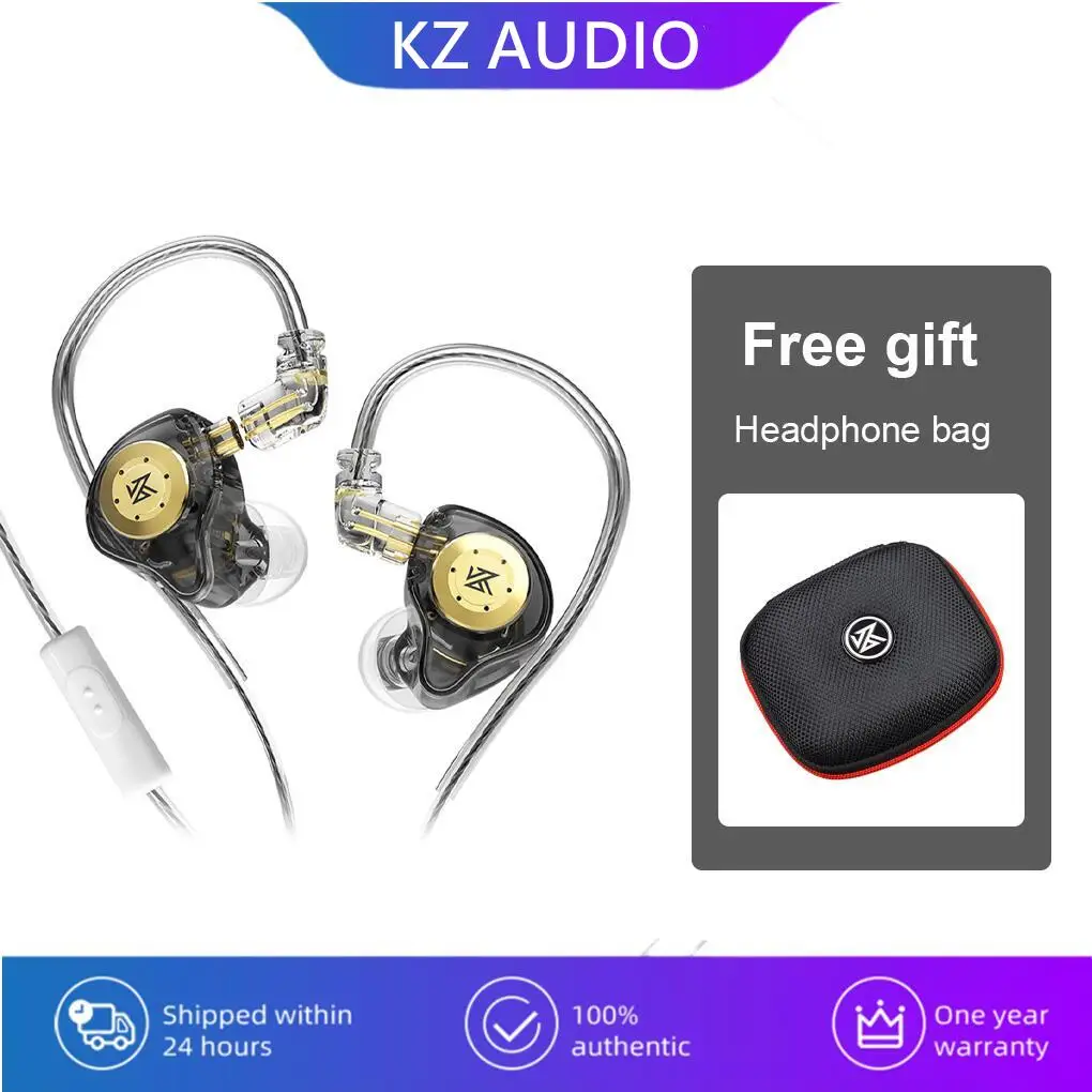  KZ EDX Pro Wired Earphone Fitness Noise Cancelling Detachable Headset Computer Game Headphone Sport Noice Cancelling Earplugs 