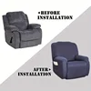 4 Pieces/SET Recliner Cover Stretch Recliner Chair Covers Soft Recliner Slipcovers with Pocket for Kids and Pets 4