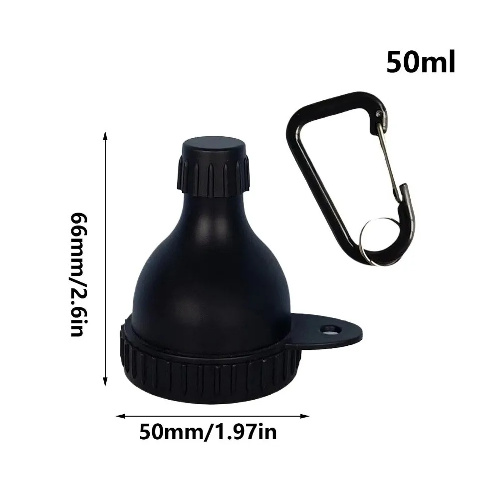 15g/50ml Protein Powder Bottle with Carabiner Reinforced Cap Medicine Box with Keychain Health Funnel Protein Powder Container