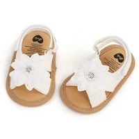ZJLJAYCHOU Baby Girls Princess Sandals Rhinestone Flower Anti-Ski Soft Sole Walking Shoes Princess Flat Shoes Summer Sandals 4