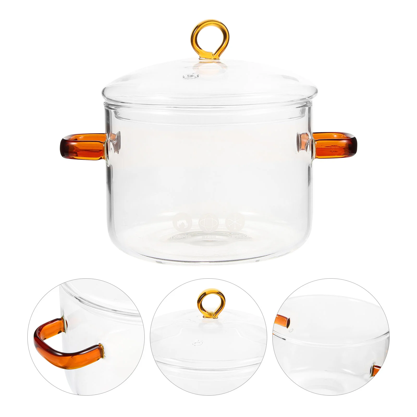 ClearPotStoveSimmeringGlassPotsCookingHighTemperature