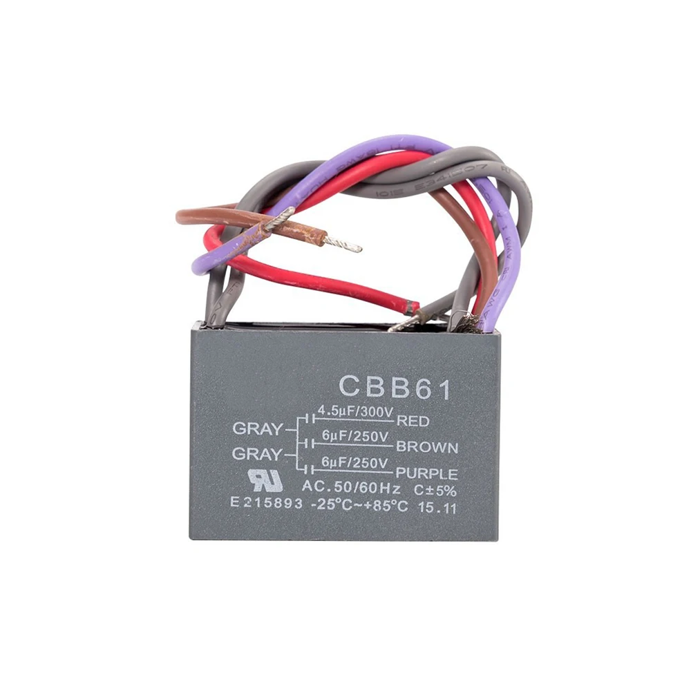 CBB61 Ceiling Fan Capacitor 5 Wire 5 Speed Starting Capacitor Ceiling Fan Capacitor