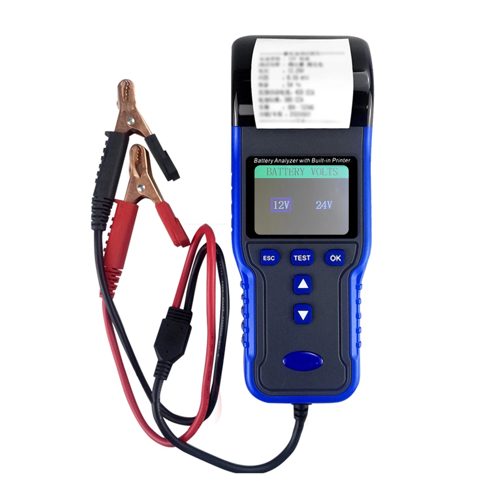 

Car Battery Tester Color Screen Battery Analyzer with Built-in Printer Thermal Printer Paper Storage Case