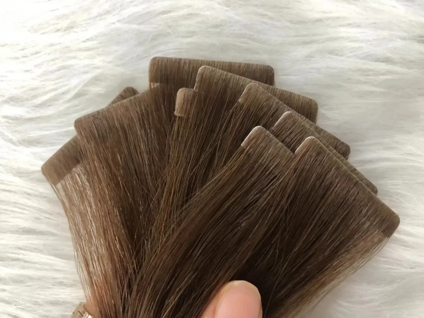 FOREVER HAIR 2.0g/pc 18" Remy Tape In Human Hair Extensions Natural Human Hair Invisible Skin Weft Seamless Straight 20pcs/pac
