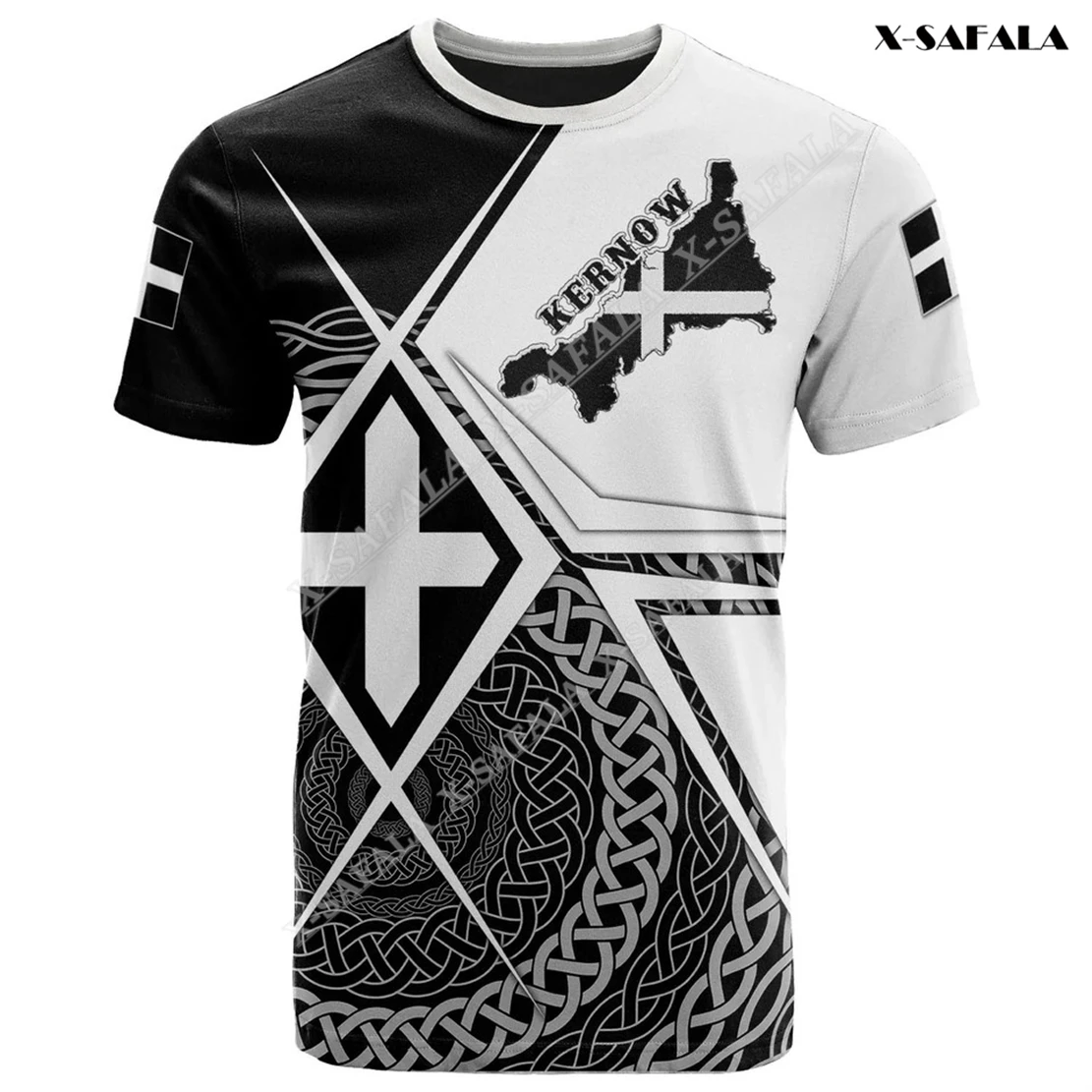 

Мужская футболка с круглым вырезом и 3D-принтом, из молочного волокна