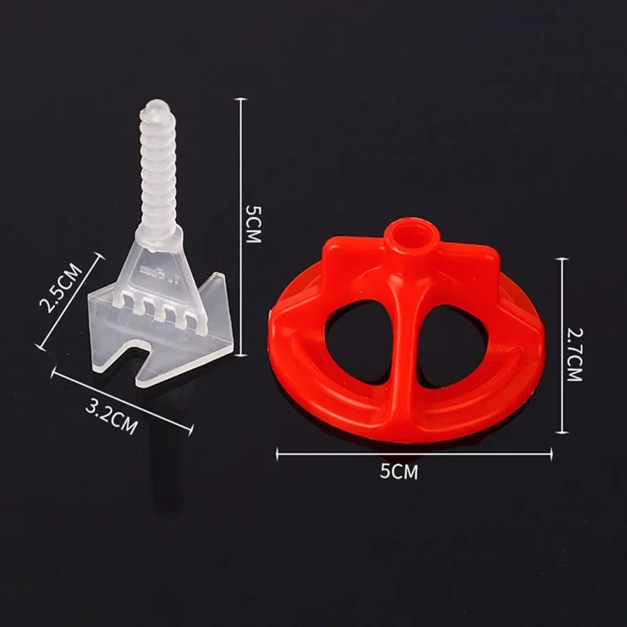 Tile Leveling Tools 50/100PCS Spiral Ceramic Tile Leveling System Tile Leveler Spacer Baseplates for Laying Wall Floor Fixing Construction Tool Tile Spacers Tile Leveling Clips