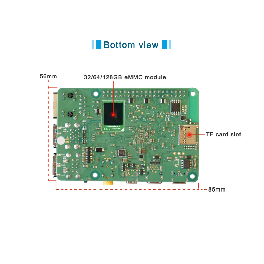 Cool Pi Rockchip RK3588S Single Board Computer with 8 cores 64 bits,6.0 TOPs AI NPU,8K video codec,Run Android,Ubuntu,Debian OS