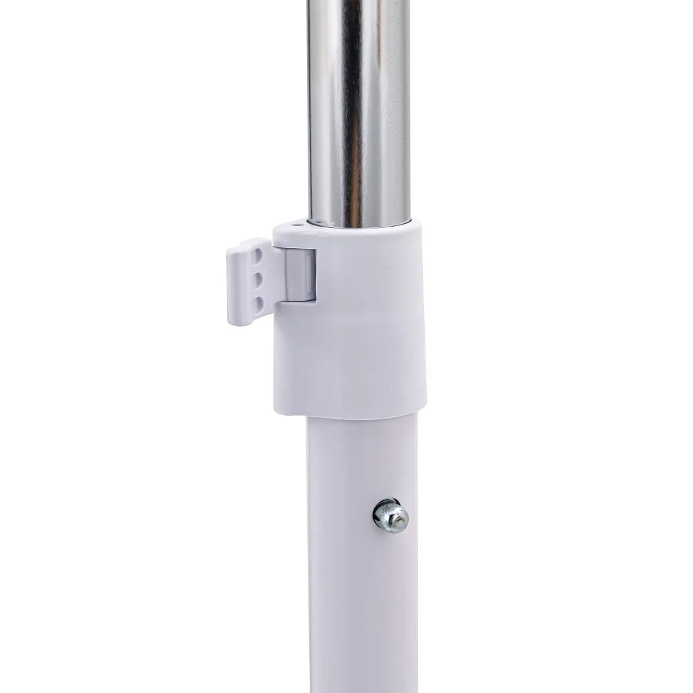 Mainstays Adjustable Metal Rolling Garment Clothes Rack, Chrome & White 4