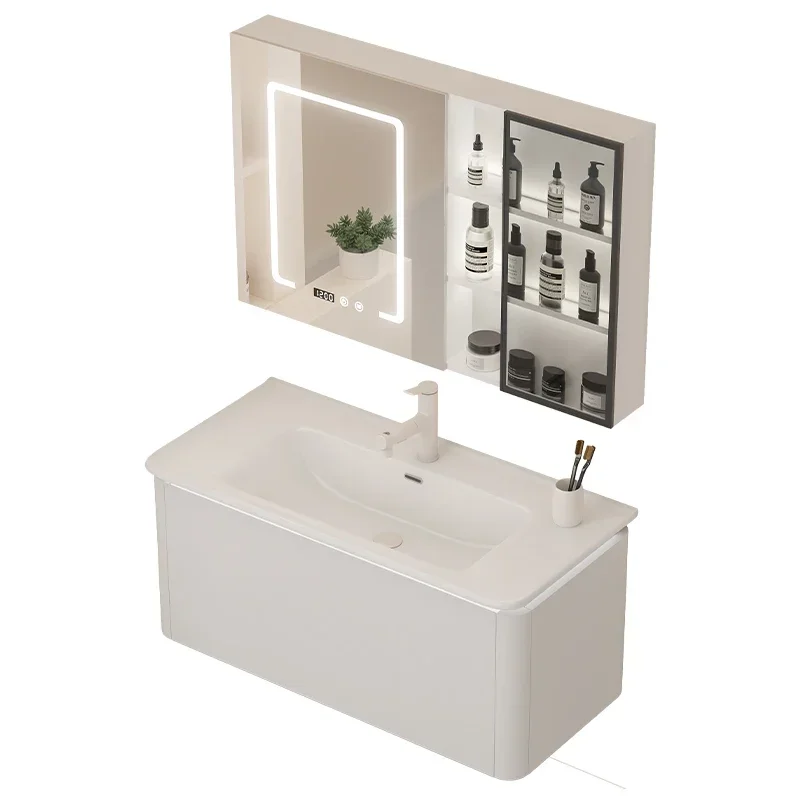 ~Modern Minimalist Bathroom Cabinet Ceramic Whole Washbin Wash Basin Cabinet Combination