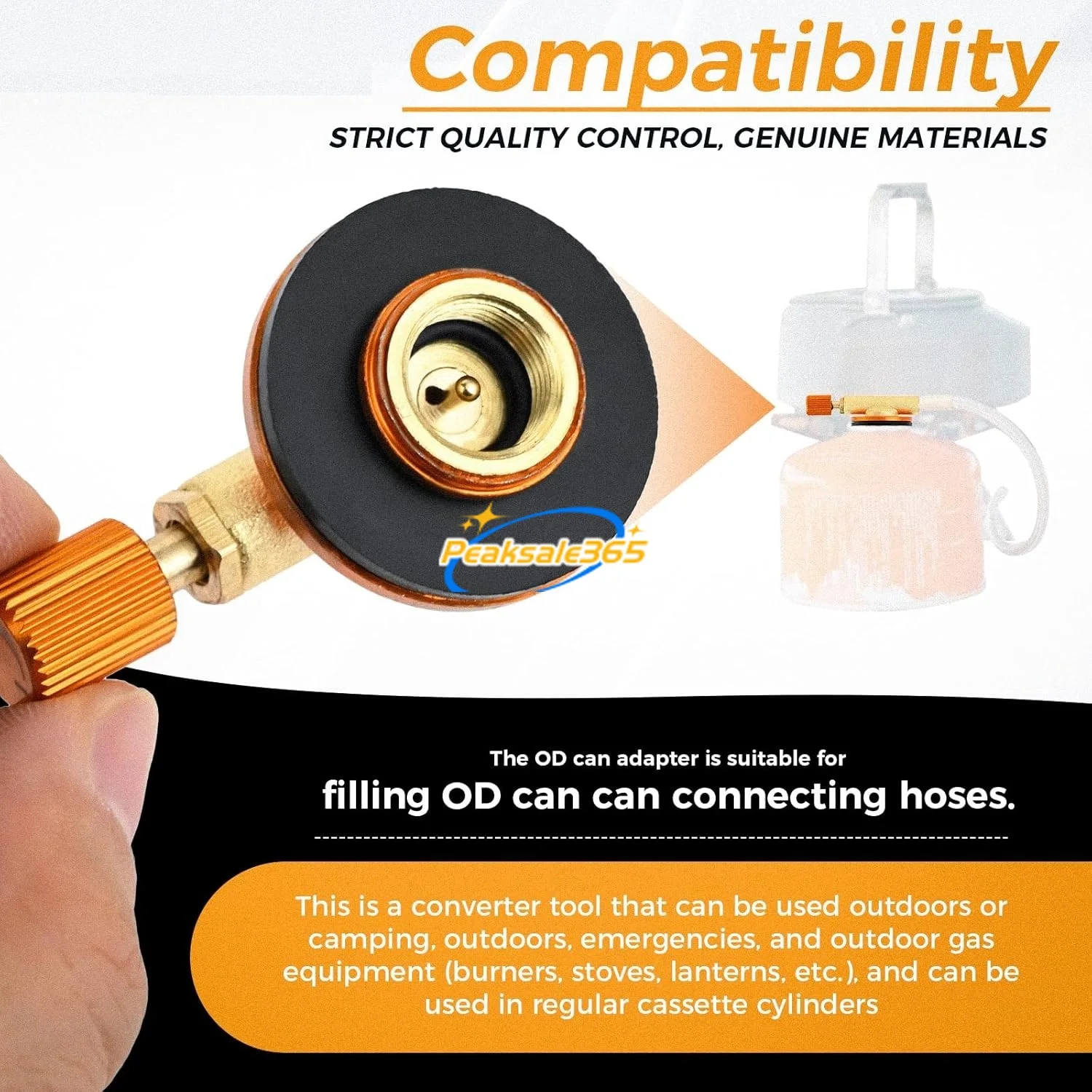 1pc OD Can Adapter Gas Bottle Nozzle Short Alloy Connector for Camping Gas Butane Canister to Screw Cartridge Connecting