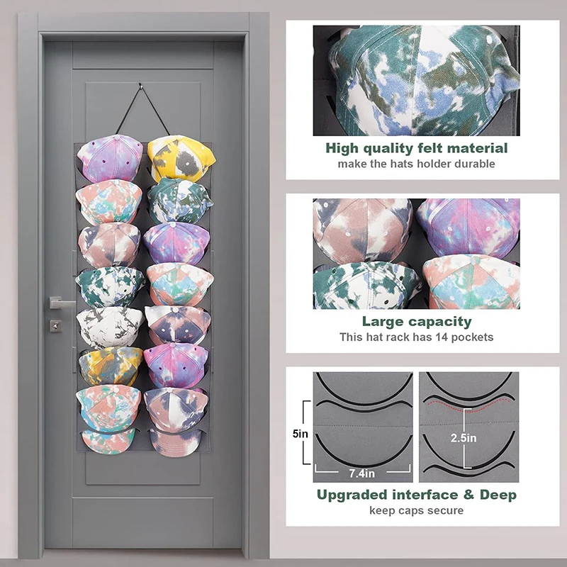 

Настенная вешалка для хранения шляп, 14 ячеек