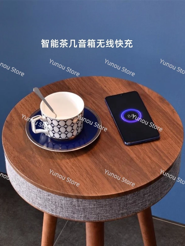 

Умный кофейный столик, динамик с Bluetooth, для гостиной, дивана, креативный, с беспроводной зарядкой, несколько боковых столов, маленький круглый стол
