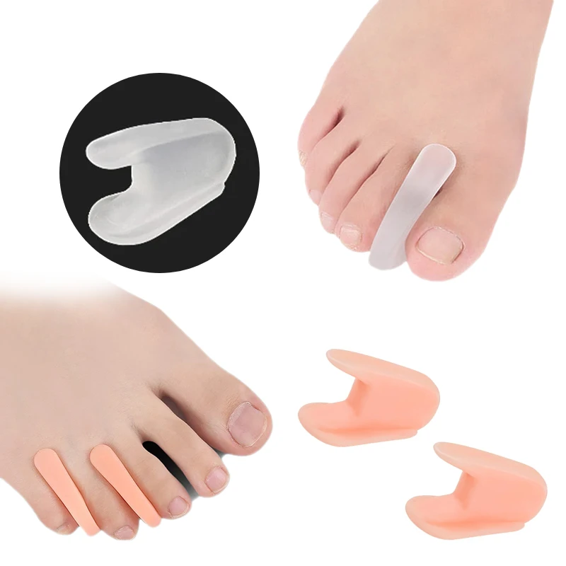 1Pair Silicone Thumb Orthotics Protector Foot Care Tool Gel Toe Separators Hallux Valgus Bunions Adjuster Corrector  Straighten