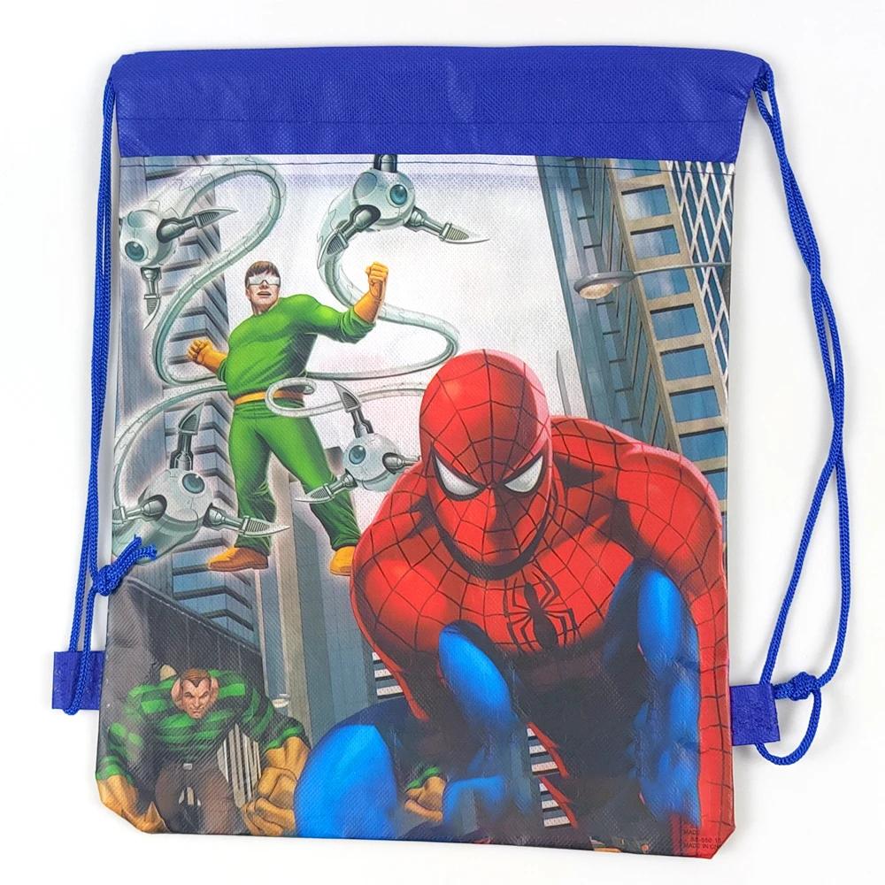 12 개/몫 디즈니 왕자 테마 생일 축하 파티 어린이 소녀 소년은 Mochila 부직포 Drawstring 선물 가방을 선호합니다