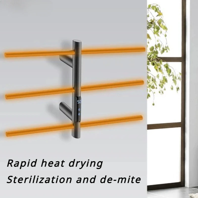 

Mifuny Intelligent Electric Towel Rack Carbon Fiber Perforated Installation Drying Sterilization Integration Drying Towel Warmer