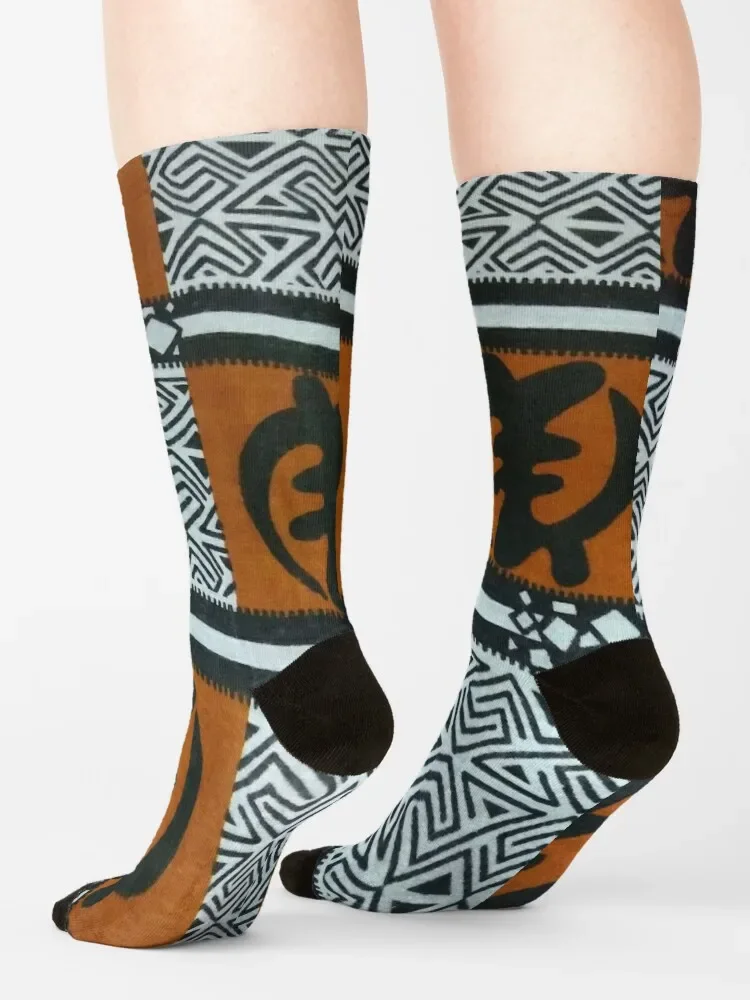 Ghanaian Gye Nyame African Print Socks luxury socks funny socks for women for women