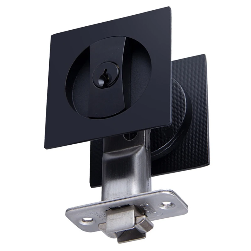 Q2Q4 Contemporary Pocket Door Lock Set Privacy Lock & Latches Simple Installation