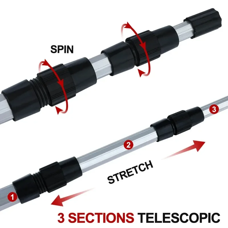 Fishing Net Removable Fishing Net 150cm/170cm/190cm/210cm Fishing Net Collapsible Telescopic Rod Lightweight Handle Nylon Mesh fishing net