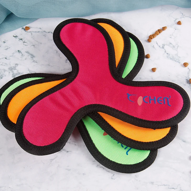 Flying Discs Dog Training Toy Oxford Cloth Pet Interactive Dart Bite Resistant Boomerang Puppy Chew Flying Saucer Toys 3
