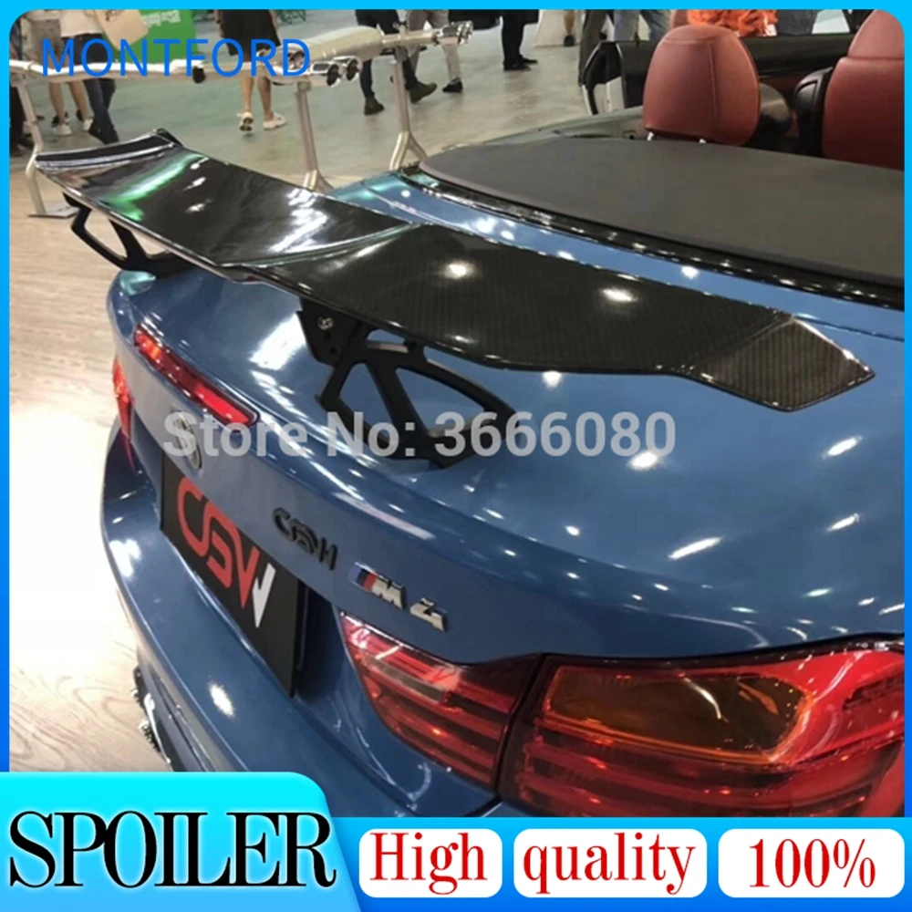 

SHCHCG автомобильные аксессуары для BMW F80 M3 F82 M4 высокое качество углеродное волокно задний Багажник крыло губа спойлер защитные чехлы 1 шт.